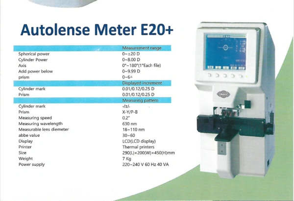 MESS Ophthalmology Autolense Meter Premio E20+